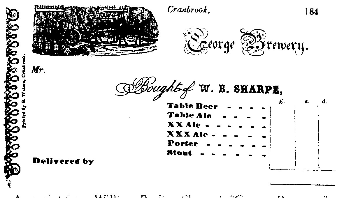 George Brewery Receipt