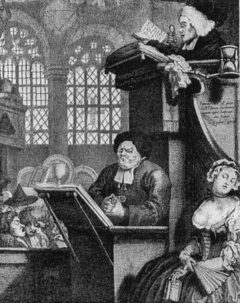 Sleeping during sermon